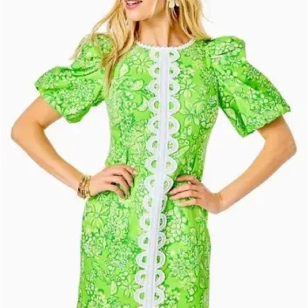 NWOT Lilly Pulitzer Alyce Shift Dress ‘Limeade it’s a Spring thing’ 🌼